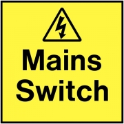 Mains Switch Electrical Labels