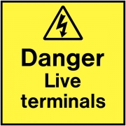 Danger Live Terminals Labels