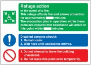 Evacuation For Disabled People Refuge Action Notice Signs