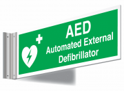 AED Automated External Defibrillator Corridor Sign