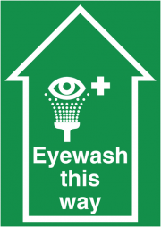 Eye Wash This Way Anti Slip Floor Signs