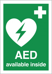 AED Available Inside Signs