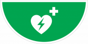 AED Defibrillator Symbol Anti Slip Floor Sign