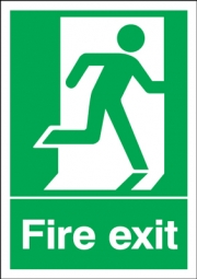 Fire Exit With Running Man Right Signs