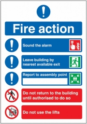 Fire Action Notice Symbolised Sign