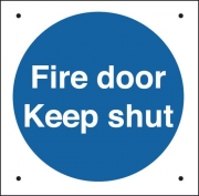 Fire Door Keep Shut Vandal Resistant Signs