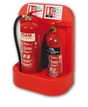 Heavy Duty Double Fire Extinguisher Stand