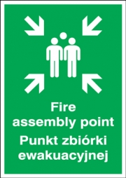 Fire Assembly Point Polish English Signs