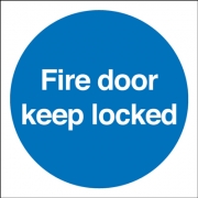 Square Fire Door Keep Locked Signs