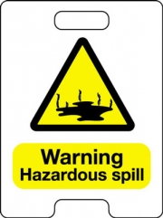 Warning Hazardous Spill Temporary Floor Stands