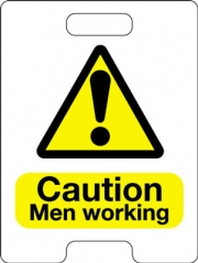 Caution Men Working Temporary Floor Signs