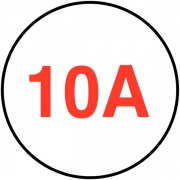 10A Fuse Rating Electrical Labels