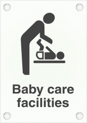 Baby Care Facilities Frosted Acrylic Sign