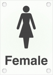 Female Toilet Frosted Acrylic Signs