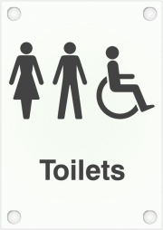 Mixed Toilet Frosted Acrylic Sign