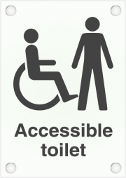 Wheelchair Accessible Male Toilet Acrylic Signs