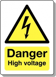 Danger High Voltage Polyester Signs