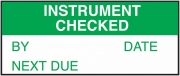 Instrument Checked Vinyl Cloth Labels