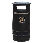 Hooded Copperfield Litter Bin With Galvanised Liner   