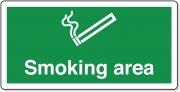 Smoking Area High Gloss Signs