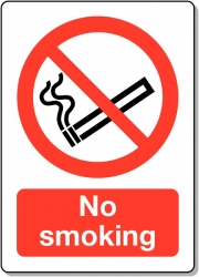 No Smoking Deluxe Polyester Signs