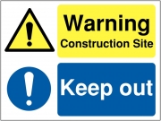 Warning Construction Site Keep Out Site Signs