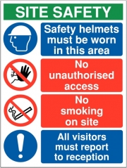 Safety Helmets Must Be Worn In This Area Construction Site Signs