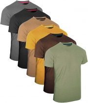 Pack Of 6 Round Neck Tech T-Shirts