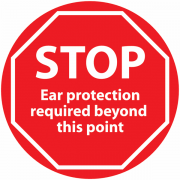 STOP Ear Protection Required Beyond This Point Anti-Slip Floor Sign