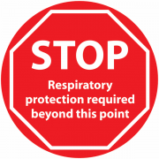STOP Respiratory Protection Required Beyond This Point Anti-Slip Floor Sign