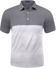 Short Sleeve Two Tone Casual Polo Shirts