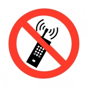 No Mobile Phones Symbol Labels