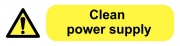 Clean Power Supply Labels