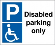 Disabled Parking Only Signs
