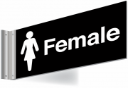 Female Toilets Double Sided Corridor Sign