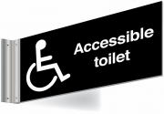 Accessible Toilet Double Sided Corridor Sign