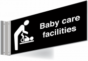 Baby Care Facilities Double Sided Corridor Sign