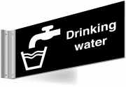 Drinking Water Double Sided Corridor Sign