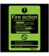 Xtra-Glo Aluminium Fire Action Sign