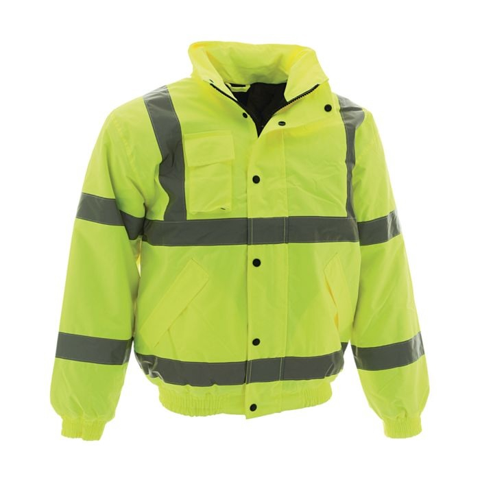 Highly Visible Yellow Fluorescent Bomber Jacket