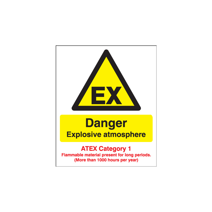 Danger Highly Explosive Warning Self Adhesive Vinyl Gloss Sticker 125mm x125mm 