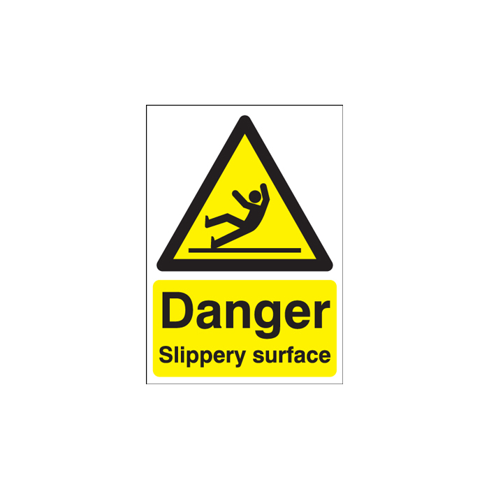 Danger Slippery Surface Sign