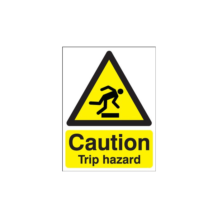 Caution Trip Hazard Polycarbonate Hazard Warning Sign