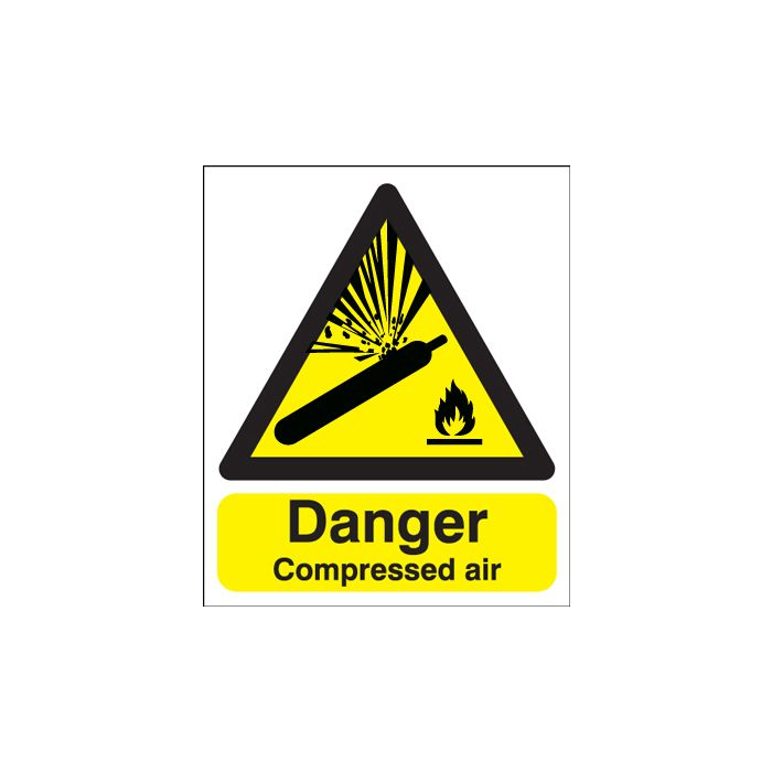 Danger Compressed Air Sign | Danger Compressed Air Signage