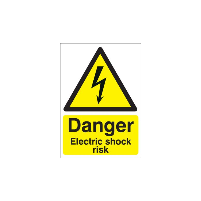 Danger Electric Shock Risk Polycarbonate Warning Sign
