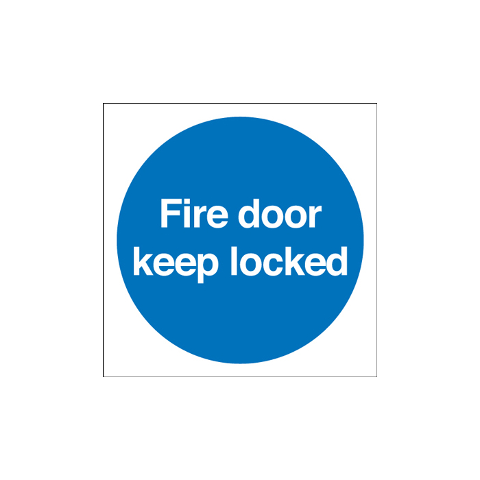 Fire Door Keep Locked Mandatory Sign
