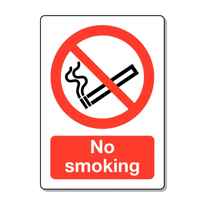 No Smoking Deluxe High Gloss Sign