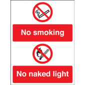 No Smoking No Naked Lights Sign