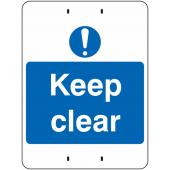 Keep Clear Post Mount Sign