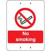 No Smoking Post Mount Sign